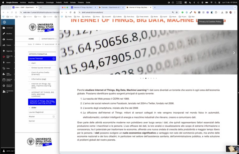 LAUREA TRIENNALE IN INTERNET OF THINGS, BIG DATA, MACHINE LEARNING