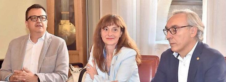 Gli assessori Zini e Arcella assieme al professor Foresti